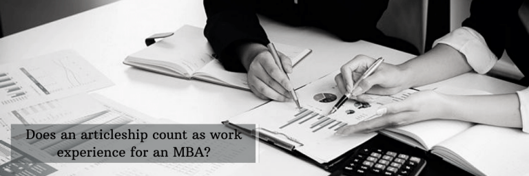 Does a Chartered Accountant (CA) Articleship count as work experience for an MBA?