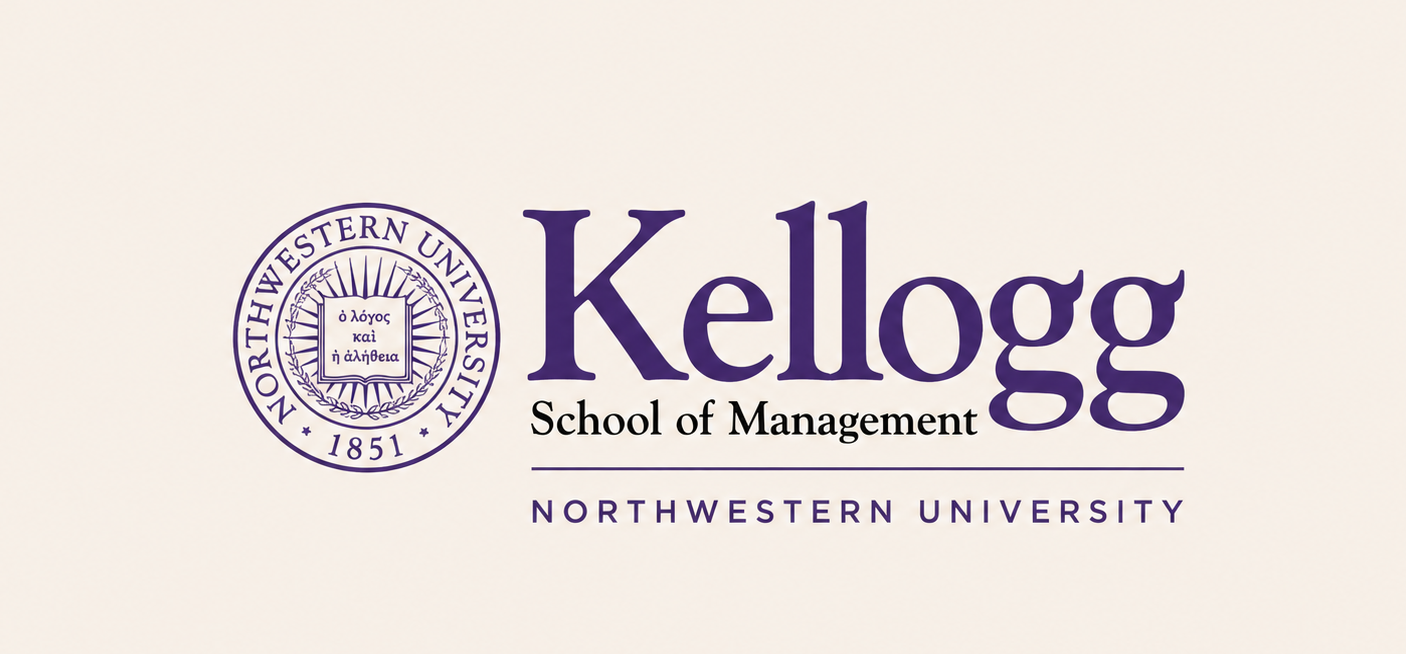 Admitted to Kellogg School of Management at Northwestern University