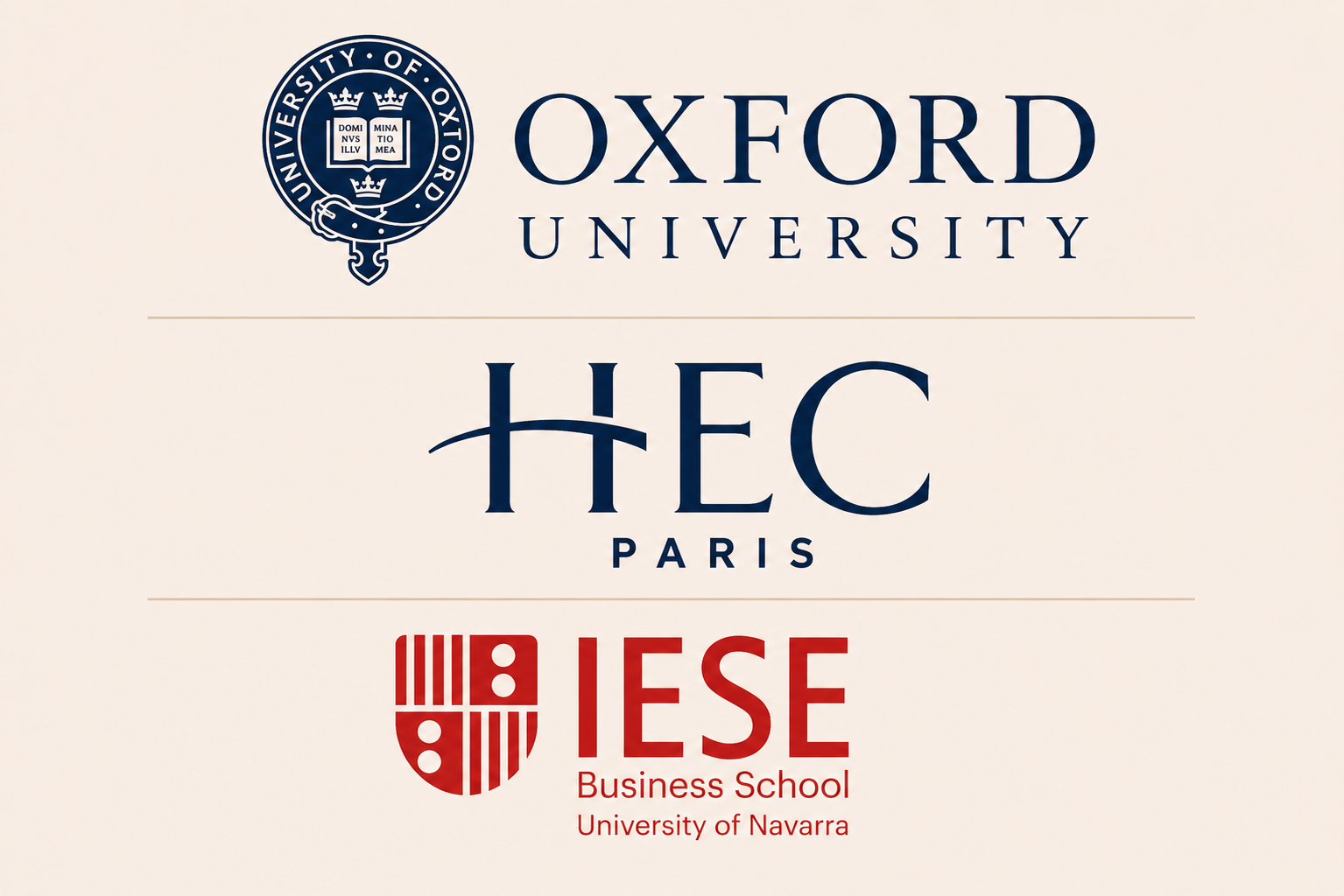 Admitted to Oxford, HEC Paris & IESE